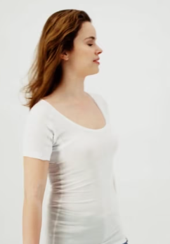 t-shirt, short sleeve, white, fitted, crew neck